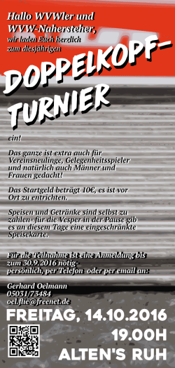 Doppelkopf- turnier Doppelkopf- turnier