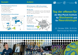 Flyer zum Tag der offenen Tür 2016 - Max-Planck