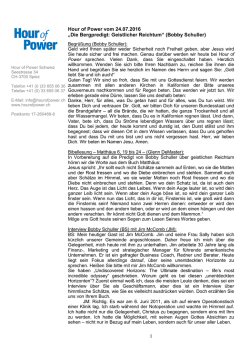 Hour of Power vom 27
