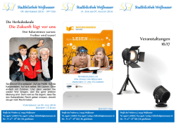 Die Zukunft l&uuml;gt vor uns Veranstaltungen 16/17