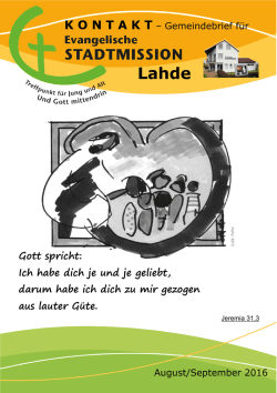 Lahde Gott spricht: Ich habe dich je und je geliebt, darum habe ich