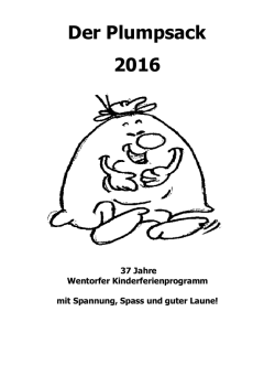 Der Plumpsack 2016 - Kreisjugendring Herzogtum Lauenburg