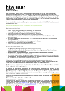 Eine/n Laboringenieur/in im Fachbereich