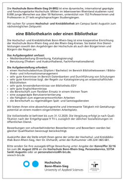 eine Bibliothekarin oder einen Bibliothekar