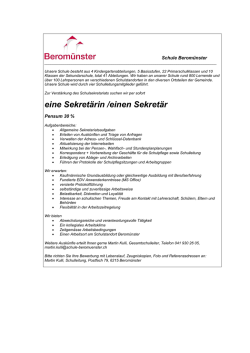 eine Sekret&auml;rin /einen Sekret&auml;r