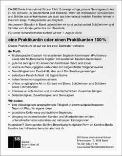 eine Praktikantin oder einen Praktikanten 100