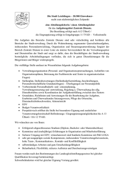 eine Abteilungsleiterin / einen Abteilungsleiter f&uuml;r das