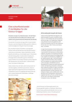 Eine zukun sweisende IT-Architektur f&uuml;r die Globus