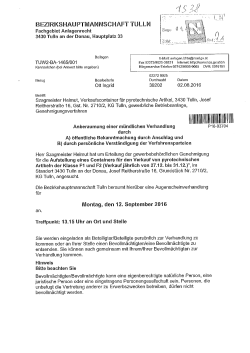 Bauverhandlung Helmut Szagmeister