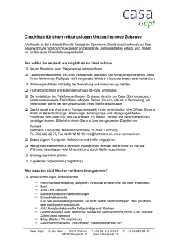 Checkliste für einen reibungslosen Umzug ins neue Zuhause