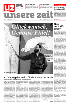 Im Dumping sind sie fix, f&uuml;r die Schiene tun sie nix Nein zur NATO