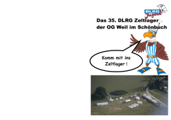 Das 35. DLRG Zeltlager der OG Weil im Schönbuch