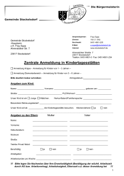 Anmeldeformular - Gemeinde Stockelsdorf