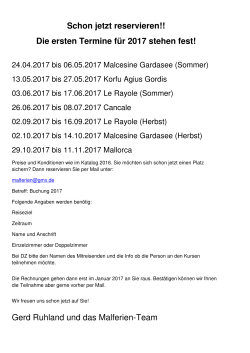 Schon jetzt reservieren