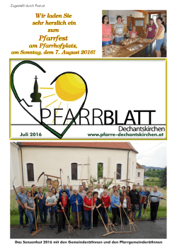 Juli 2016 - Pfarre Dechantskirchen