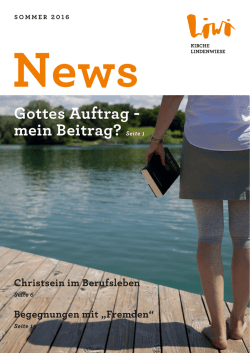 Gottes Auftrag - mein Beitrag? Seite 1