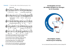 Stundengebet zum Fest der heiligen Elisabeth von Th&uuml;ringen