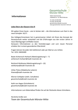 Materialliste Schulsstart 2016/17 für 6. - 9. Klassen