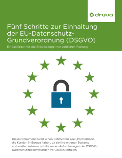 Fünf Schritte zur Einhaltung der EU-Datenschutz