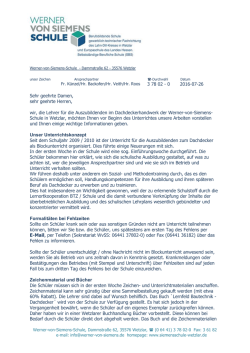 Informationen f&uuml;r Dachdecker 1 - Werner-von-Siemens