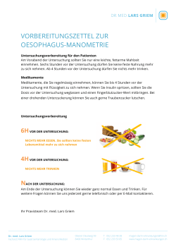Oesophagus-Manometrie