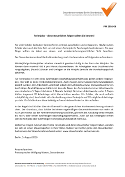 Pressemitteilung - Steuerberaterverband Berlin