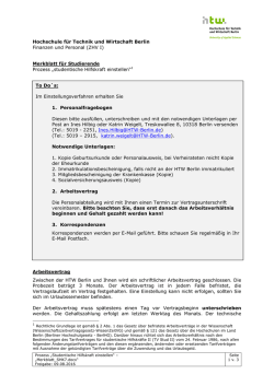 Merkblatt für Studierende - Hochschule für Technik und Wirtschaft