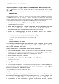 Anhang 6 der Satzung der Wirtschaftsuniversität Wien