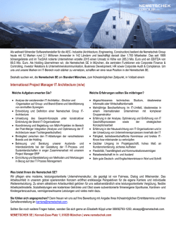 International Project Manager IT Architecture (m/w)