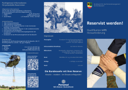 Flyer - Reservist werden - Reservisten der Bundeswehr