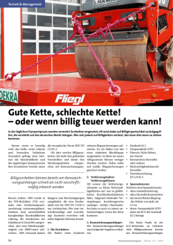 Gute Kette, schlechte Kette! &ndash; oder wenn billig teuer werden kann!