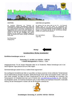Harburger Ferienprogramm 2016