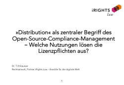Distribution als zentraler Begriff des Open-Source