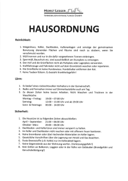 Hausordnung