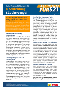 Argumente für S21 Ausgabe 29 - CDU Baden