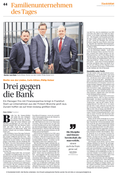 Drei gegen die Bank - German Startups Group