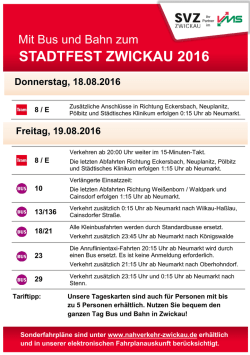 Infoflyer - Nahverkehr Zwickau