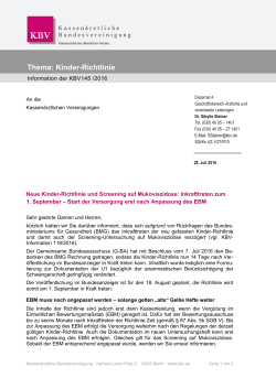Thema: Kinder-Richtlinie - Hausärzteverband Hamburg eV