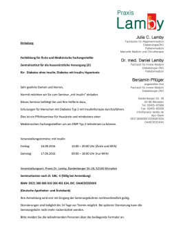 DMP Seminar mit Insulin am 16.09.2016