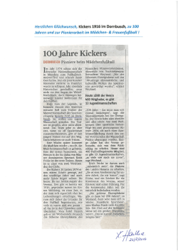 100 Jahre Kickers - Frauenfussball SG Westerfeld