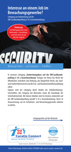 Interesse an einem Job im Bewachungsgewerbe?