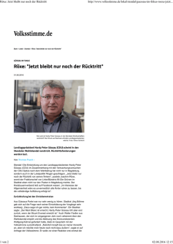 Jetzt bleibt nur noch der Rücktritt