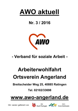 Heft 3/2016 - AWO Angerland