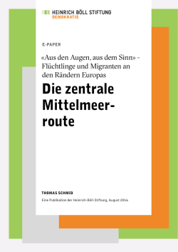 Die Zentrale Mittelmeerroute - Heinrich-B&ouml;ll