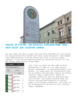 Haltestelle Lessingstra&szlig;e wird doch nicht zum