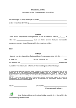 EIGENERKL&Auml;RUNG (zusammen mit den Personalausweis