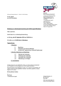 Hallo zusammen, hiermit lade ich zur Jahreshauptversammlung am