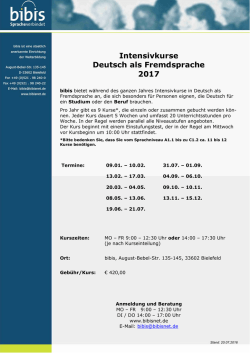 Info Intensivkurse Deutsch