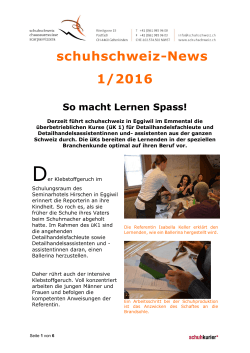 schuhschweiz-News 1/2016