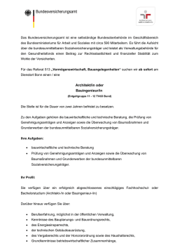 Architekt/in oder Bauingenieur/in
